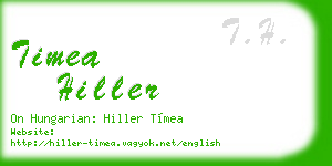 timea hiller business card